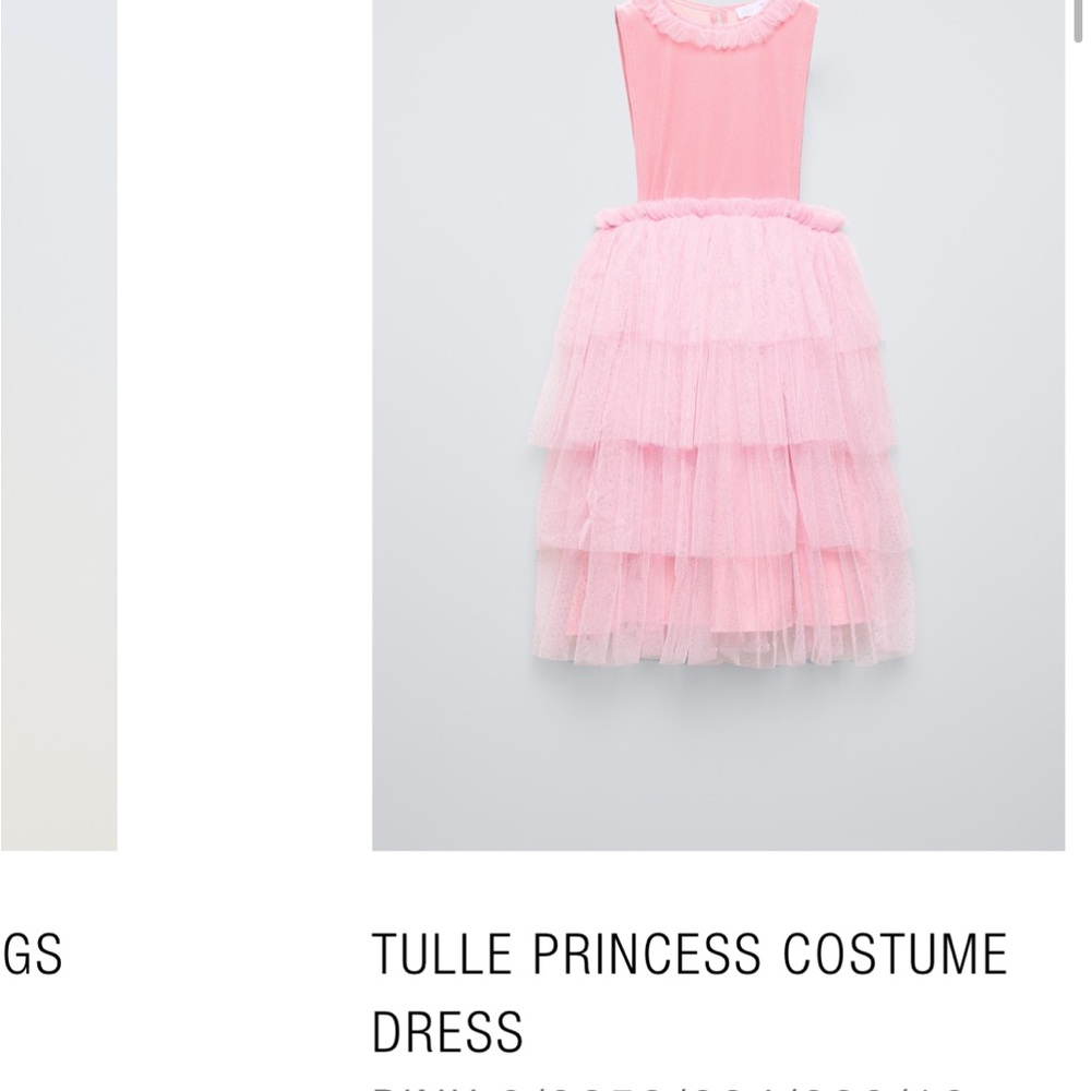 Zara kids Pink Tulle Princess Costume Dress - set